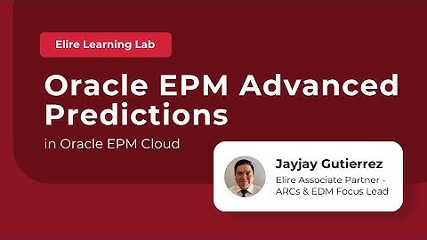 Oracle EPM Advanced Predictions