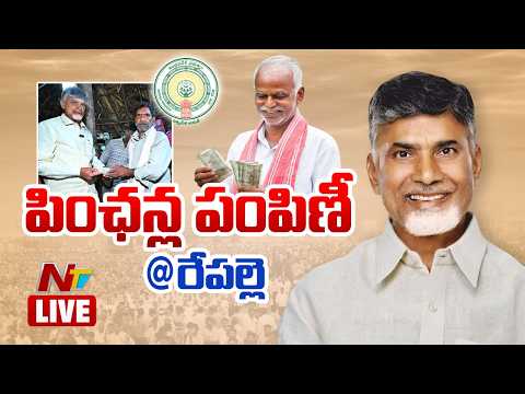 CM Chandrababu LIVE: పింఛన్ల పంపిణి @ రేపల్లె | NTV Telugu - NTVTELUGU