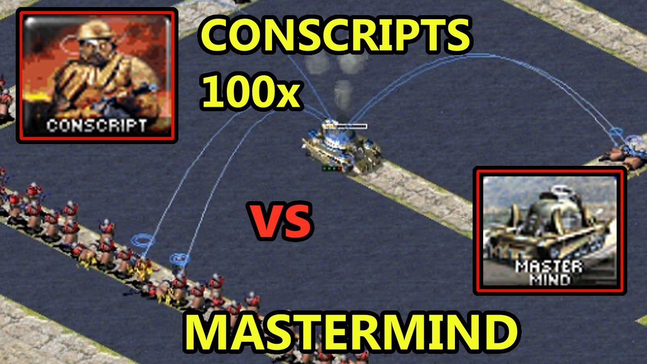 MasterMind TD vs 100 Conscripts - [Red Alert 2] - YouTube