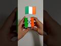 I tried making the Irish flag with a Rubik's Cube!