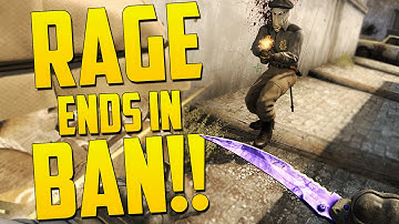 RAGE ENDS IN BAN! - CS GO Funny Moments in Competitive