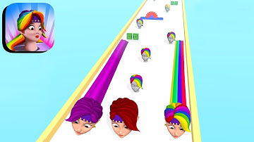 Beauty Hair Stack - All Levels Gameplay Android,ios (Levels 5-6)