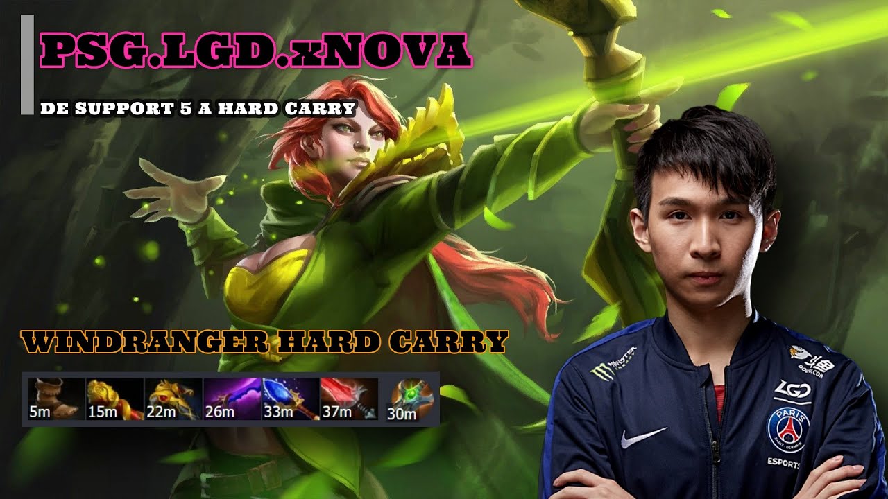 PSG-LGD.XNOVA FROM SUPPORT TO HARD CARRY! WINDRANGER!! DOTA 7.26 C