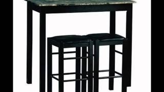 3 Piece Bistro Set Counter Height Kitchen Dining Pub Bar Table Chairs Stool New
