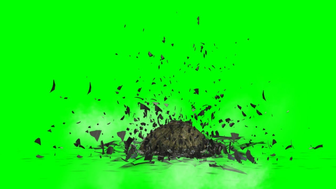 Meteor impact effects  on green  screen  free green  screen  