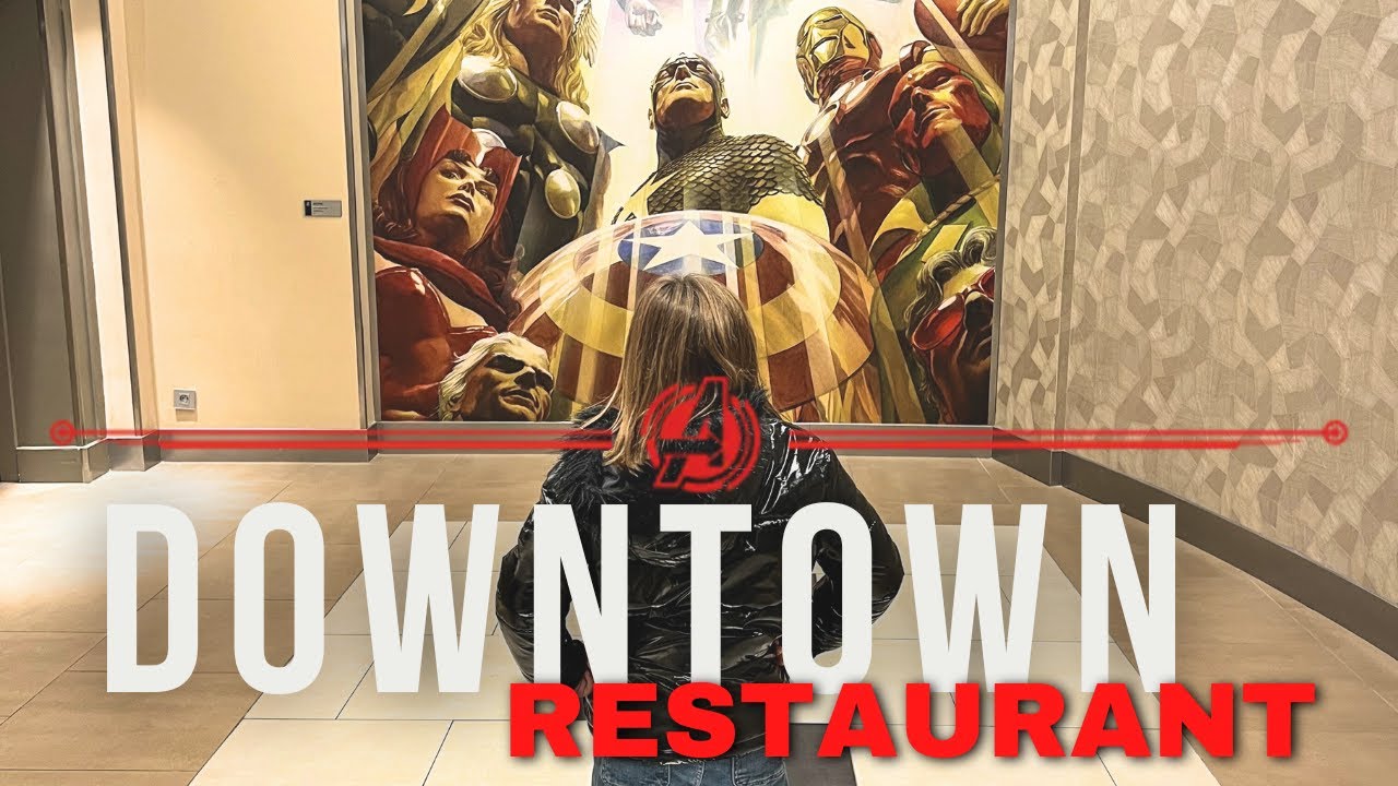 Downtown Restaurant 🍜🍔🍝 | Disney Hotel New York The Art of Marvel ...