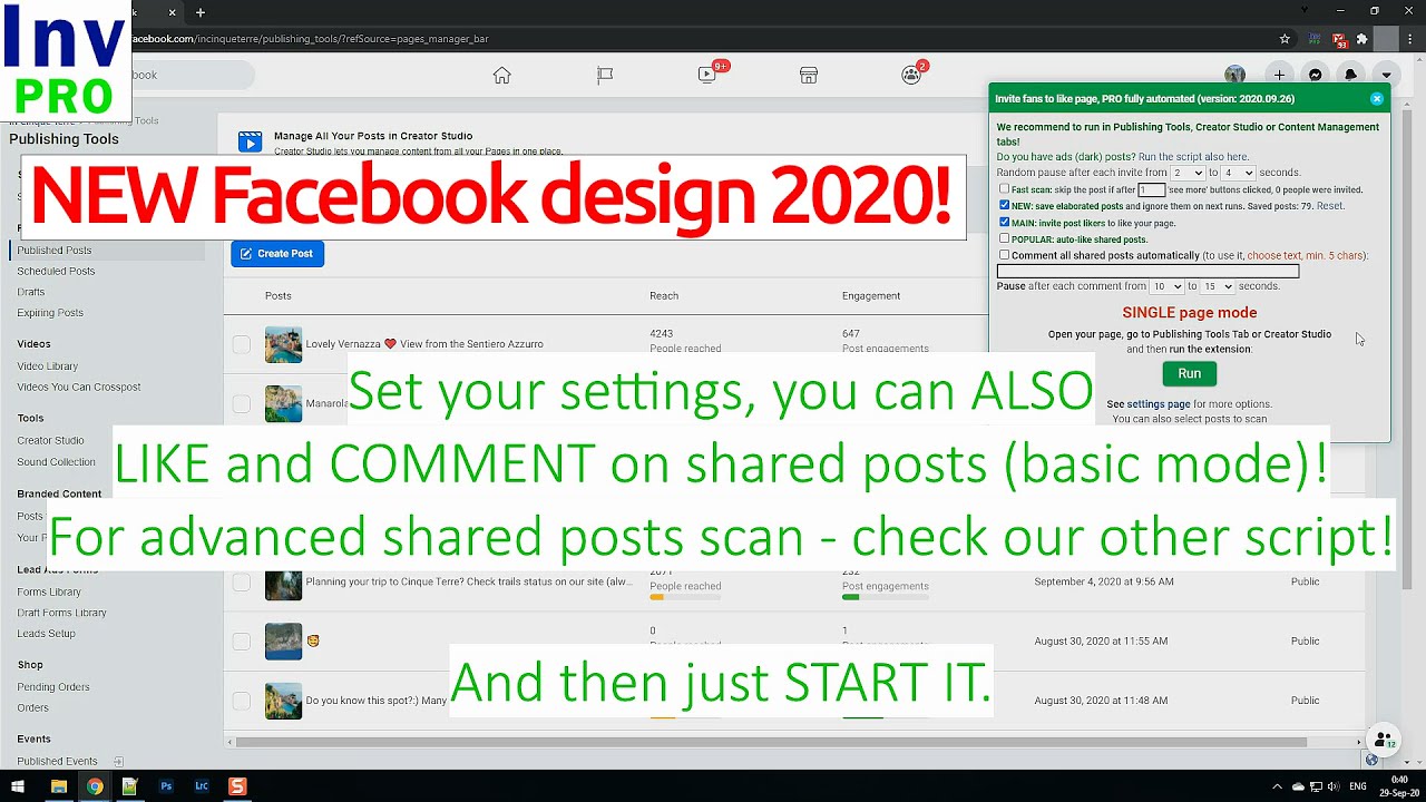 PRO SCRIPT: scan ALL Facebook posts and Invite everyone who liked your ...