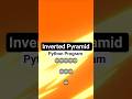 Inverted Pyramid Using Python Program | #pythonprogramming #pythontutorial #facts