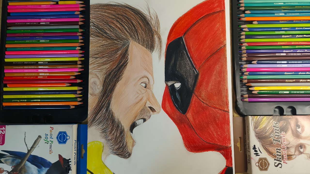 How to draw Deadpool and Wolverine) step by step easy drawing) Deadpool ...