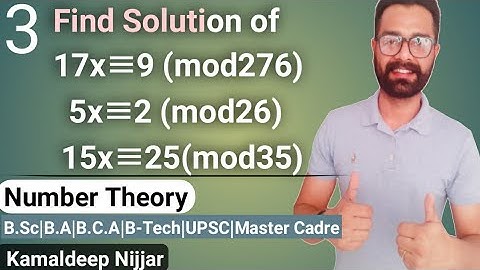 3. Linear Congruence and Solution | incongruent solutions | Number theory || #Bscmaths