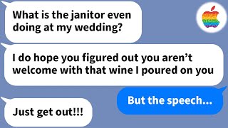 【Apple】 The bride poured wine on me at her wedding because she thought I was a janitor