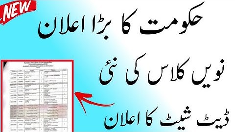 9th Class Date Sheet 2020 ||9th Date Sheet Punjab Board 2020||Matric Part1 new date sheet