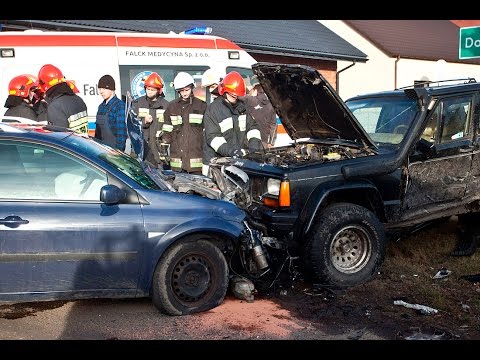 Wypadek w Dobroniu. Ranna kobieta