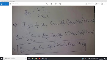 Derivation of MOSFET Trans conductance including Channel Length Modulation effect
