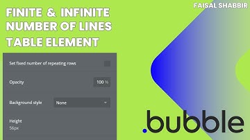 Fixed and infinite number of rows in bubble.io table element