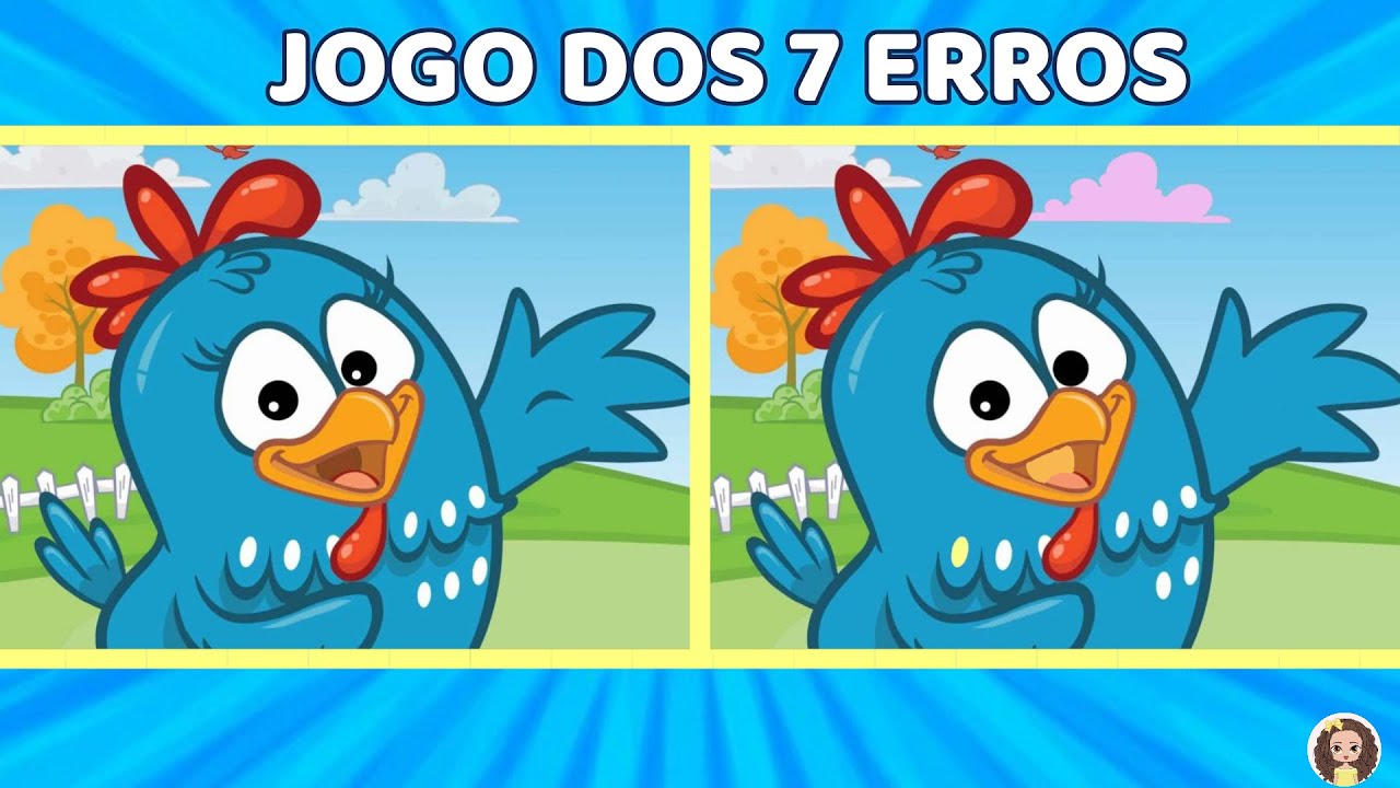 JOGO DOS 7 ERROS COM A GALINHA PINTADINHA - ENCONTRE OS 7 ERROS