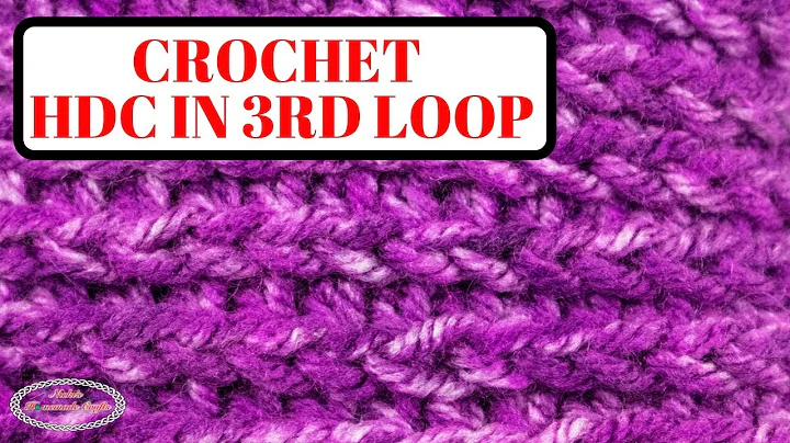 How to Crochet the HALF DOUBLE CROCHET in the 3RD LOOP Behind V