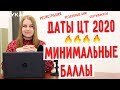 Даты ЦТ 2020. Минимальные баллы ЦТ 2020