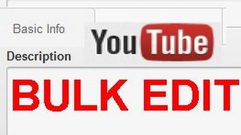 Bulk find and replace in Youtube description