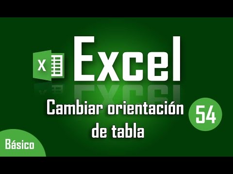 Video: Cómo Rotar Una Tabla En Excel