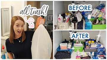 UNDER THE BATHROOM SINK ORGANIZATION | Bathroom Organize & Declutter 2021