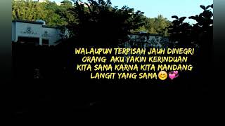 Hanya bisa memandang langit yang sama😁😁