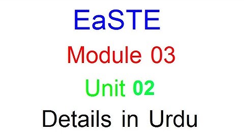 Module 3 | Unit 2 | EaSTE Training | QAED App |