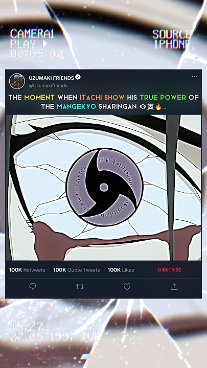 WHEN ITACHI USED 100% ☠️ FOR SAVED HIMSELF
