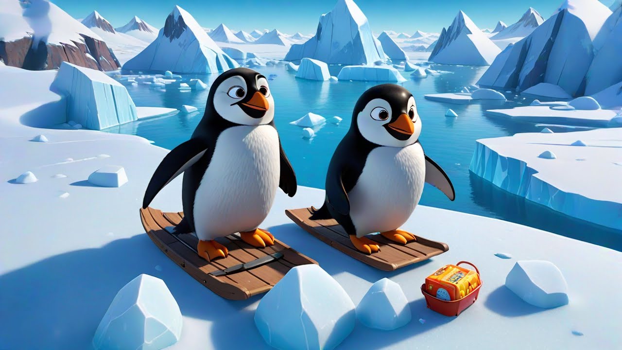 Little Penguins Marching on Ice | Fun Kids Song | Silly Nursery Rhyme ...