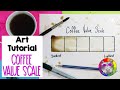 How-To Paint a Value Scale with Coffee, Value Scale Art Lesson for At Home