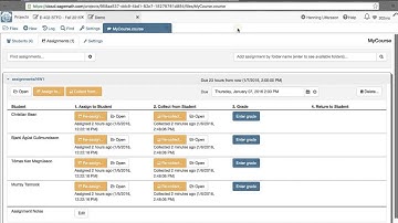 Creating and grading homework in SageMathCloud Video 3