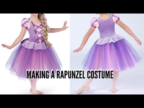 HOW TO MAKE A RAPUNZEL COSTUME TUTU DRESS| embellishing a costume using tulle and diy satin roses