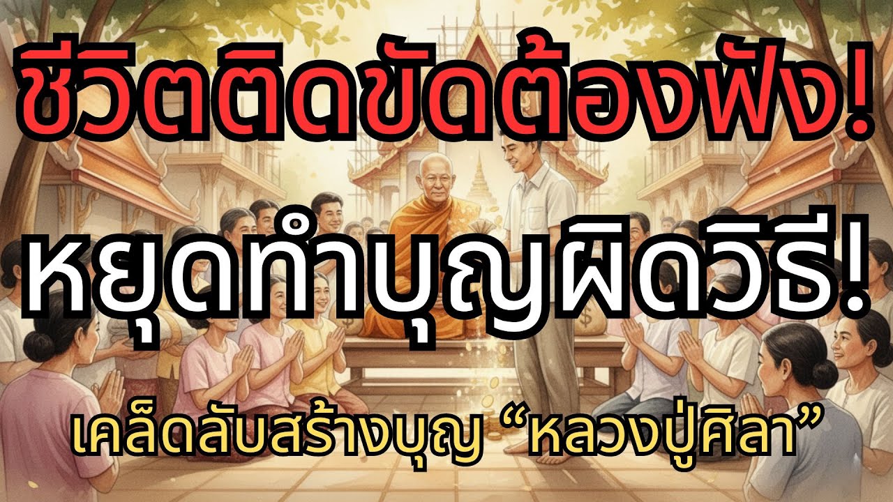 หยุดทำบุญผิดวิธี! ชีวิตติดขัดต้องฟัง! เคล็ดลับสร้างบุญ "หลวงปู่ศิลา"