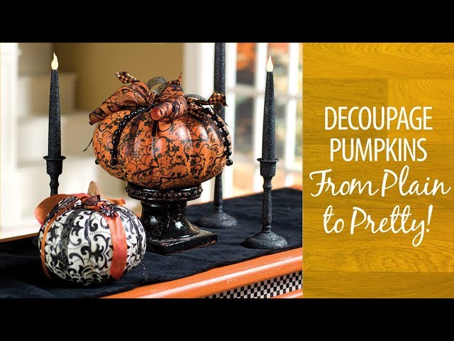 Decoupage Pumpkins with Napkins – The Hydrangea Farmhouse