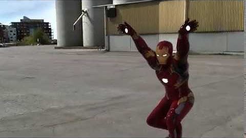 3D animated render : Ironman testing his repulsors