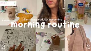 6AM summer morning routine⛅️ w/ timestamps! healthy & productive, daily makeup tutorial, self care🫧