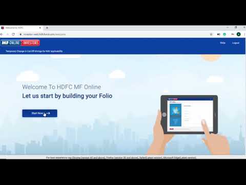 HDFC MF - How to Register on HDFC MFOnline Investors for New Investors