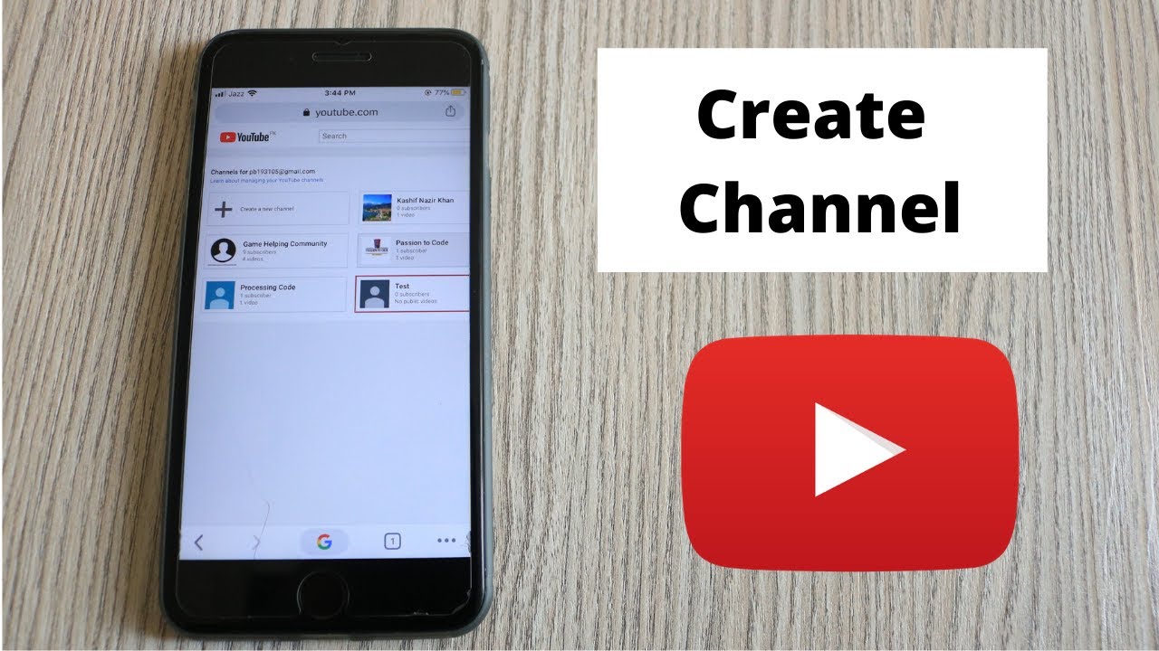 how to make your own youtube channel on iphone