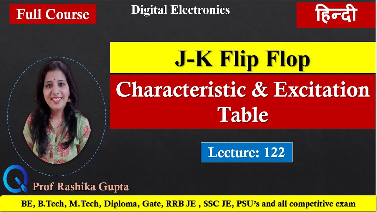 122 JK FlipFlop Characteristic and Excitation Table (Hindi) YouTube