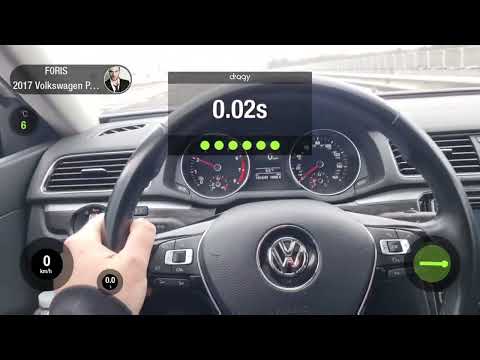 Passat NMS 2017 1.8TSI Stage 2 0-100 1/4 шины dragy A/S