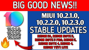 MiUi 10.2 Series Stable Updates | Redmi 5A, Redmi Note 5/5 Pro, Redmi Note 4, Redmi Y1/Lite, Redmi 5