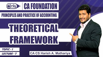 Regular Batch | CA Foundation | Theoretical Framework Lecture 7 |  By CA CS Harish Mathariya