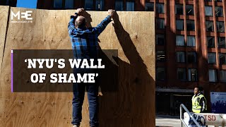 New York University builds wall to prevent anti-war protests