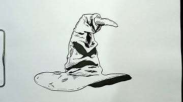 How to Draw THE SORTING HAT FROM HARRY POTTER