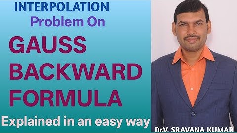 Gauss Backward formula problem @VATAMBEDUSRAVANKUMAR