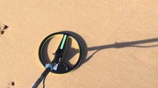 Setting up the Excalibur II for a metal detecting beach hunt