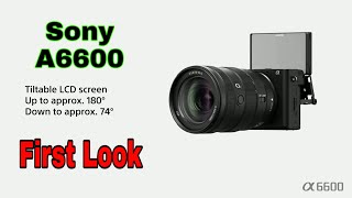 Sony A6600 Sep. 2019 New model first look and specifications