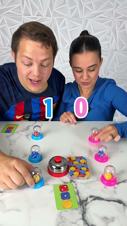 Jumping dice boardgame Challenge! Match the dice to the card to score! #boardgames #games #couple