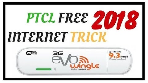 How to Use Free internet on Ptcl 3G Evo Wingle 9.3 Mbps by Ahmad nawaz