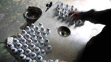 E27 lamp cap punching machine , lamp base crimping machine with testing function